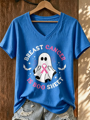 Women's Breast Cancer IS Boo Sheet Short-sleeved T-shirt