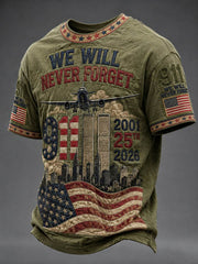 Men's We Will Never Forget 9 11 September 11 T-shirt