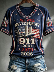 Women's We Will Never Forget 9 11 September 11 T-shirt