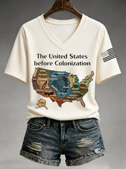 Women's United States Without Illegal Aliens V-Neck Tee