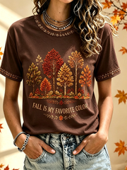 Women's Fall Is My Favorite Color short-sleeved T-shirt