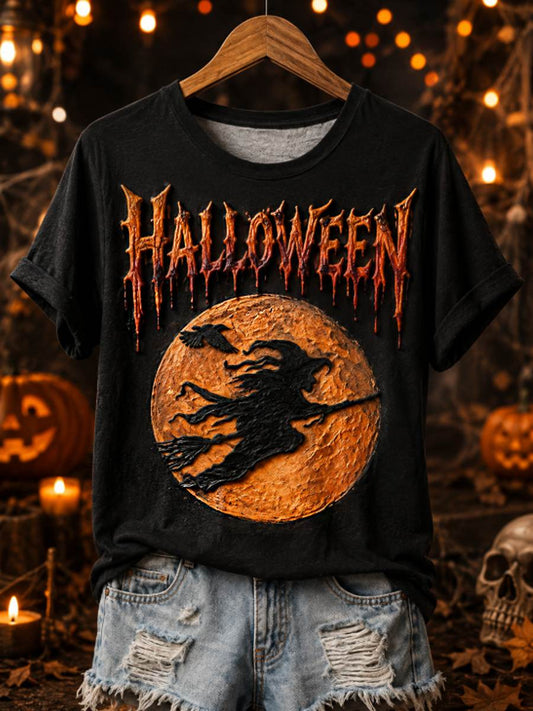 Women's Halloween Witch short-sleeved T-shirt