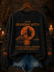 Women's Vintage Halloween Regular Sweatshirt
