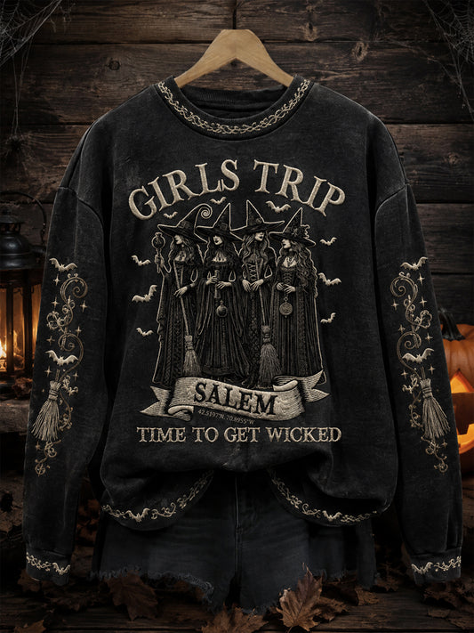 Women's Halloween Print Sweatshirt