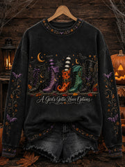 Women's “A Girl's Gotta Have Options” Print Sweatshirt