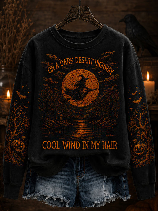 Women's Vintage Halloween Regular Sweatshirt
