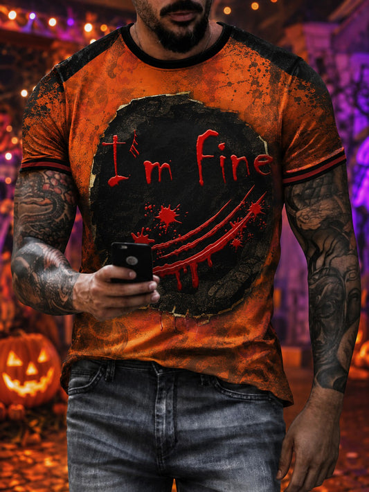 Men's I'm Fine Printed T-shirt