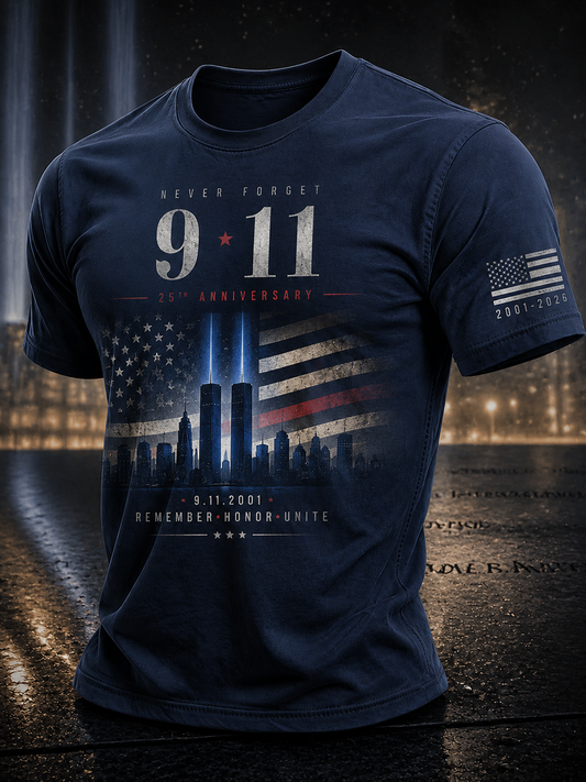 Men's 9.11 Never Forget Printed T-shirt