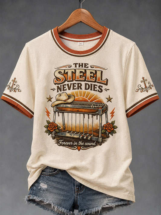 Women's The  Steel Never Dies Short-sleeved T-shirt