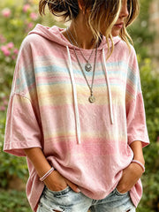 Women's Pink Hooded Sweatshirt