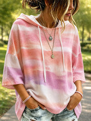 Women's Pink Hooded Sweatshirt