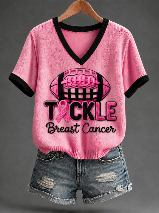 Women's Tackle Breast Cancer Short-sleeved T-shirt