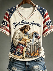 Women's God Bless America 911 T-shirt