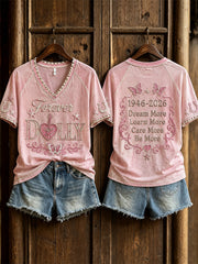 Women's Country Music Legend Print Memorial short-sleeved T-shirt