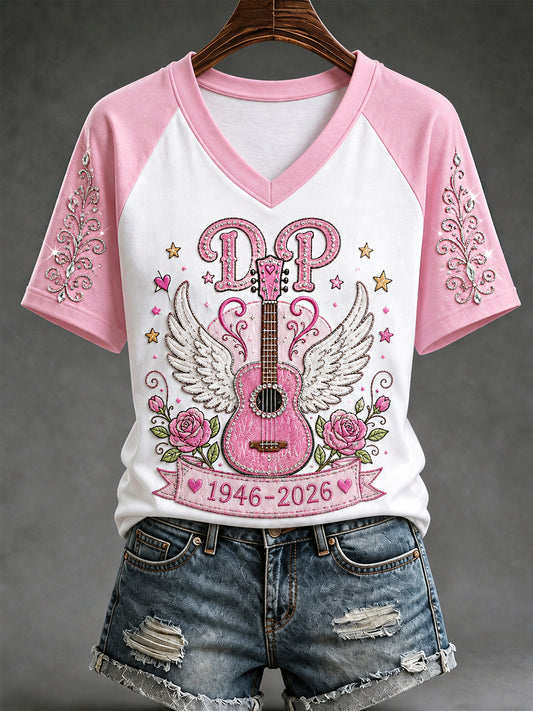 Women's Forever & Always Thank You Country Music Legend Tribute V-Neck Tee