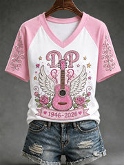 Women's Forever & Always Thank You Country Music Legend Tribute V-Neck Tee