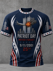 Men's PATRIOT DAY NEVER FORGET 9/11/2001  25TH  t-shirt