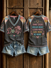 Women's Country Music Angel Inspired Vintage Print Memorial short-sleeved T-shirt