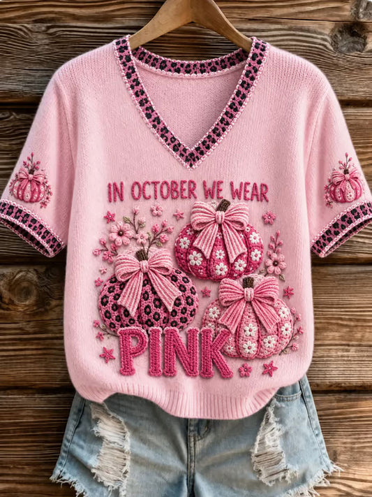 Women's In October we wear pink Short-Sleeve T-Shirt