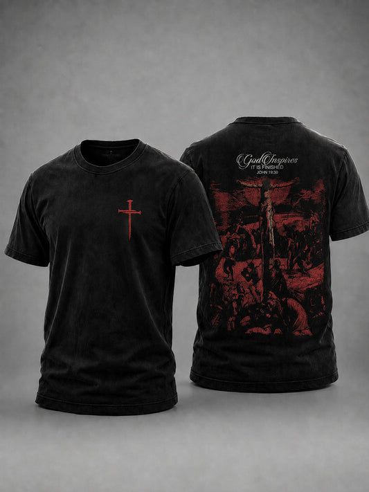 Men's God Inspires Printed Casual T-shirt