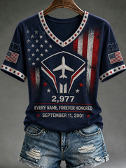 Women's NEVER FORGET 2,977 SOULS 2,977 SOULS 09.11.2001 short-sleeved T-shirt