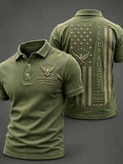 Men's NEVER FORGET 2,977 SOULS 2,977 SOULS 09.11.2001 polo shirt