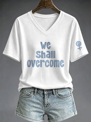 Women's We Shall Overcome Print T-shirt