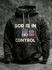 Men's Faith Theme Pattern Printed Casual Hoodie