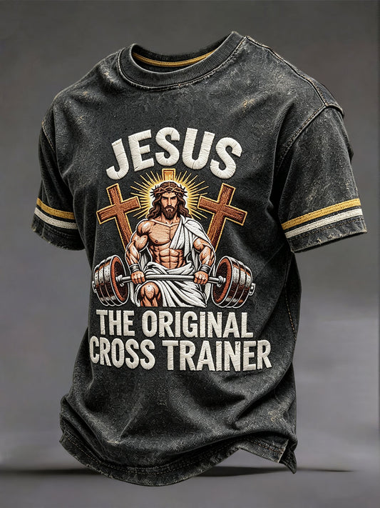 Men's "Jesus the Original Cross Trainer" V-neck T-shirts