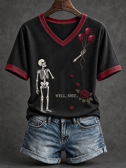 Women's Funny Skeleton T-Shirt