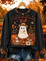Women's Vintage The 'Ber Months Have Started Print Cozy Sweatshirt