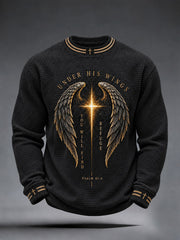 Men's Under His Wings You Will Find Refuge Waffle Top