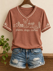 Women's Plants Lover Art Printed T-Shirt