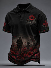 Men's Remembrance Day Lest We Forget  Polo Shirt