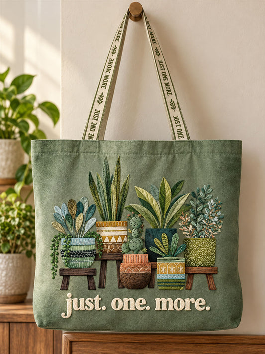 Plants Lover Art Printed Canvas Bag