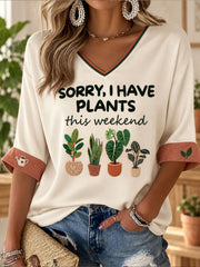 Women's Plants Lover Art Printed T-Shirt