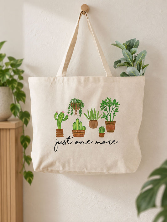 Plants Lover Art Printed Canvas Bag