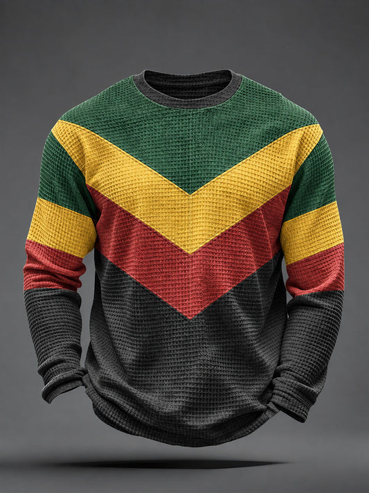 Men's Reggae Inspired Waffle Top