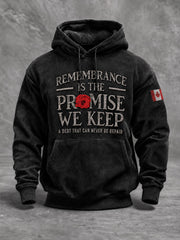 Men's Canada Remembrance Day Printed Casual Hoodie