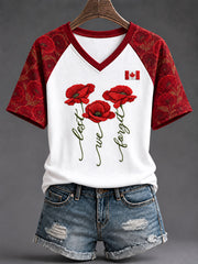 Women's Canada Remembrance Day Casual T-Shirt