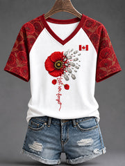 Women's Canada Remembrance Day Casual T-Shirt