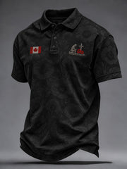 Men's Canada Remembrance Day Print Casual Top