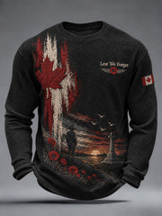 Men's Canada Remembrance Day Printed Casual T-Shirt