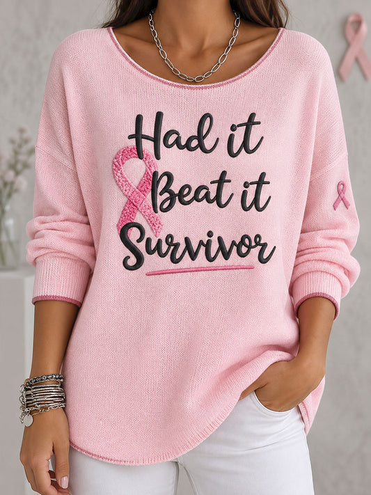 Women's Breast Cancer Awareness Pink Floral Art Printed Tops