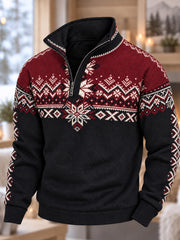 Men's Nordic Norway Art Printed Zip-Up Hoodie