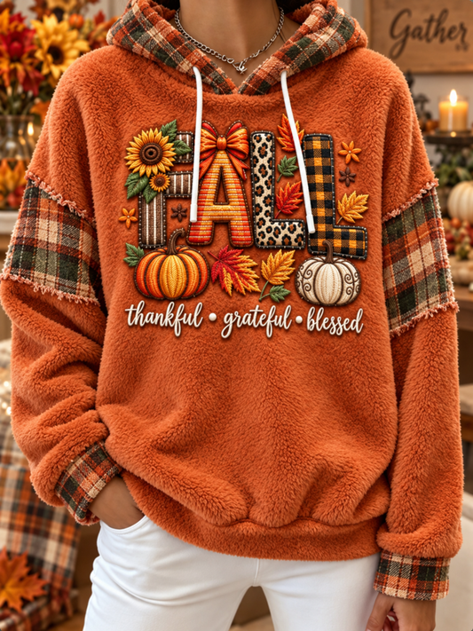 Women's Thanksgiving Faith Flannel Hoodie