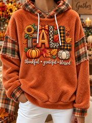 Women's Thanksgiving Faith Flannel Hoodie