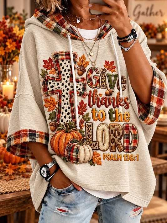 Women’s Thanksgiving Faith Short-Sleeve Hoodie