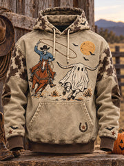 Men's Western Halloween Art Printed Hoodie