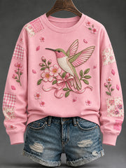 Women's Breast Cancer Print Sweatshirt